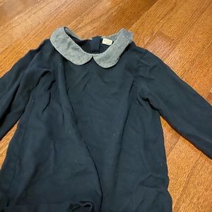 Blue shirt with Peter Pan collar